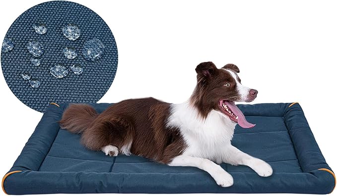 Miguel Oxford 900D Outdoor Waterproof Dog Bed for Metal Dog Crates Water-Resistant All Weather Pet Mat Durable Easy Wipe Clean Travel Indoor Outdoor Puppy Cat Crate Bed 40inch