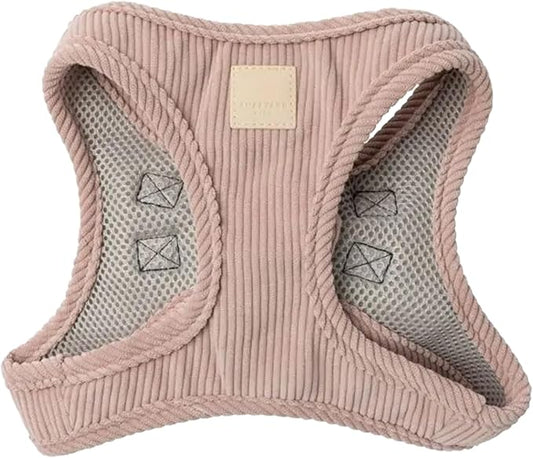 FuzzYard Life Corduroy Step in Dog Harness | Size XS | Stylish Premium Corduroy Design in Soft Blush Perfect for Everyday Walks