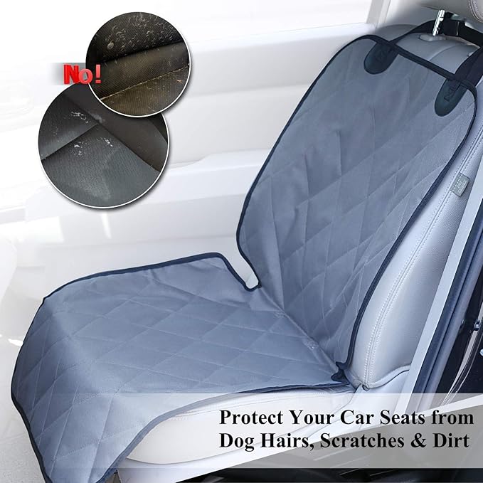 VIVAGLORY Front Dog Seat Covers 1PACK No-Skirt 600D Oxford