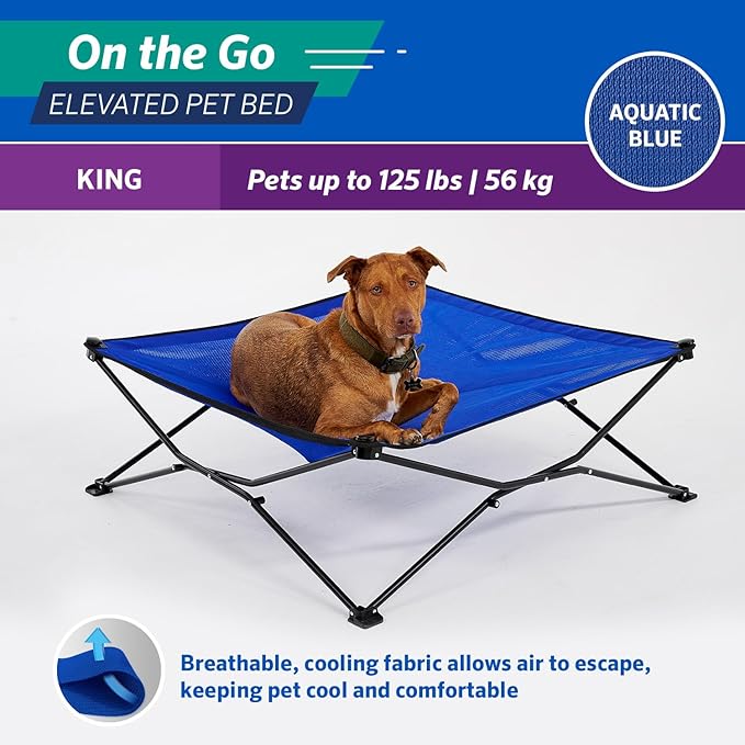 Coolaroo On The Go Cooling Elevated Dog Bed