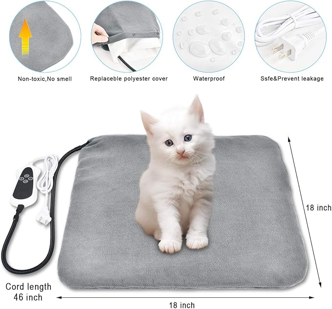 RIOGOO Pet Heating Pad 18"x 18",