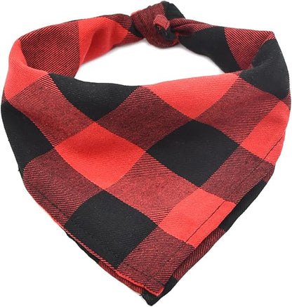 Bubblepup Plaid Dog Bandana 1PC Square