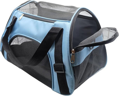 Pet Carrier Airline Approved Cat Carrier Dog Carrier for Medium Small Cats Small Puppy Kitten,Dog Cat Pet Travel Carrier (Small, Blue)