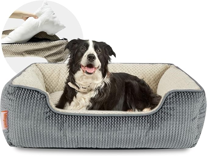 Miguel Removable Washable Dog Bed for Medium Dog Easy Clean 35 Inch
