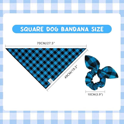 E-Clover Dog Bandanas & Matching Scrunchie Boy Dog