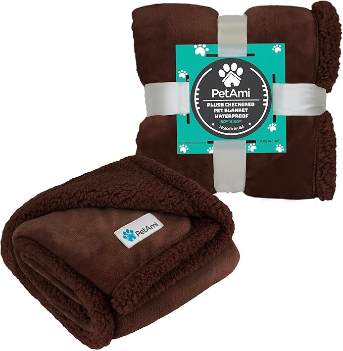 PetAmi Dog Blanket for Bed 60x80 Solid
