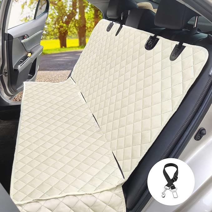 PETICON Waterproof Scratchproof Pet Bench Seat Covers for Cars