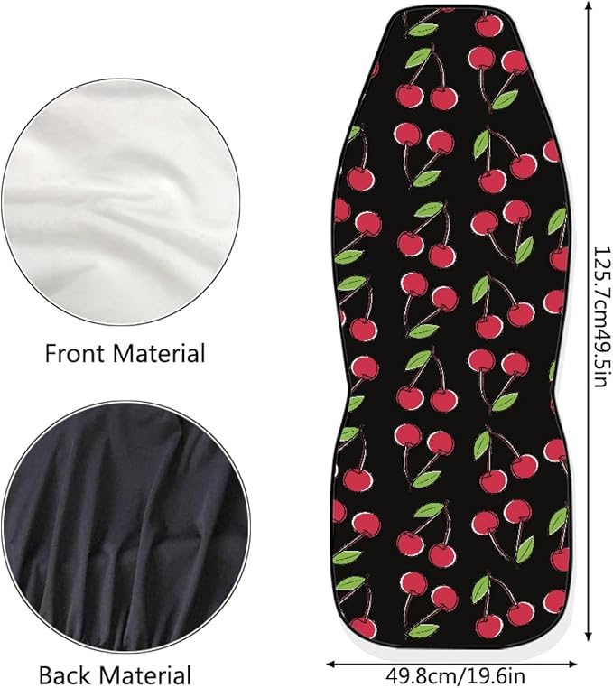 Red Cherry Print Car Seat Covers Full Set of 2