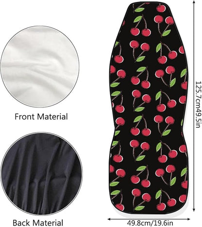 Red Cherry Print Car Seat Covers Full Set of 2