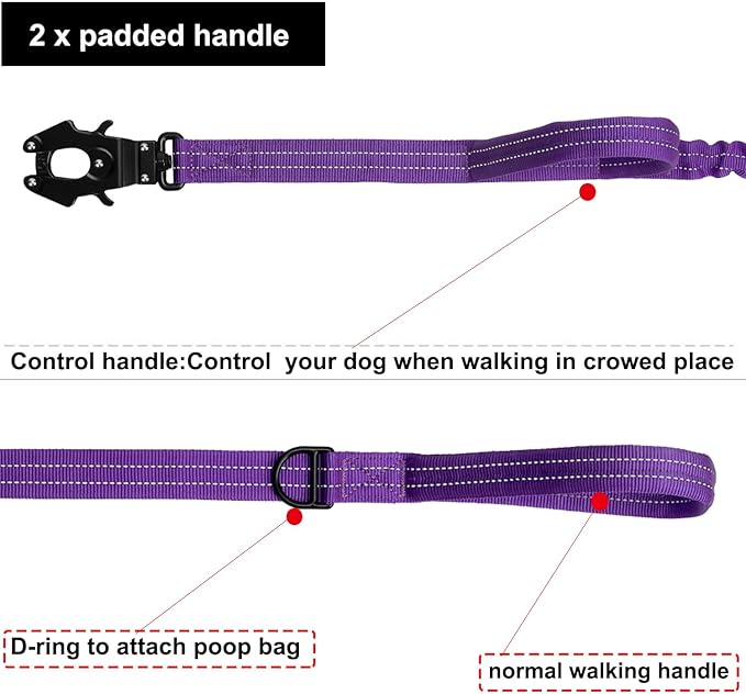 ICEFANG Tactical Dog Leash K9 Training 2 Control 6 FT)