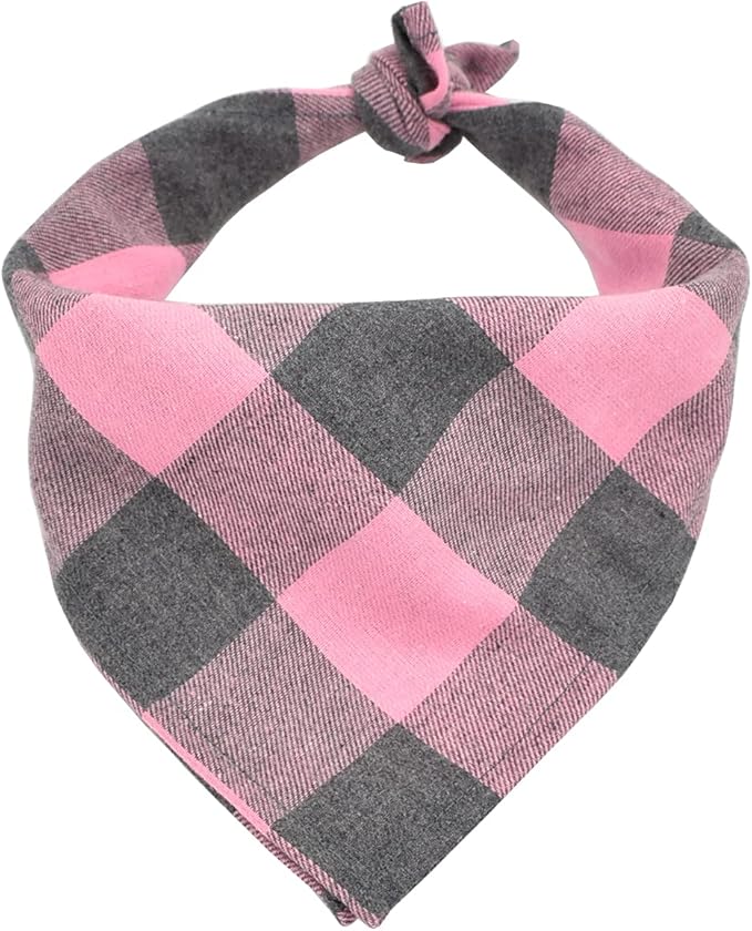 Bubblepup Plaid Dog Bandana 1PC Square