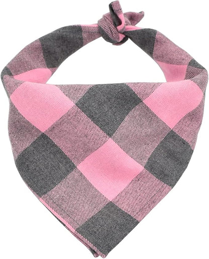 Bubblepup Plaid Dog Bandana 1PC Square