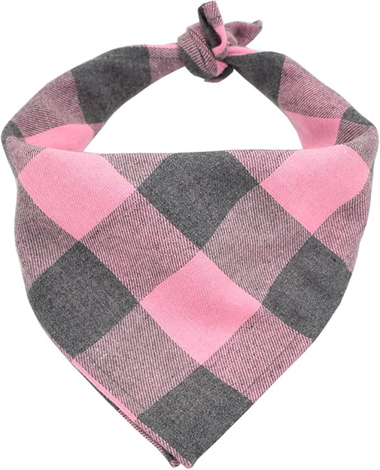 Bubblepup Plaid Dog Bandana 1PC Square