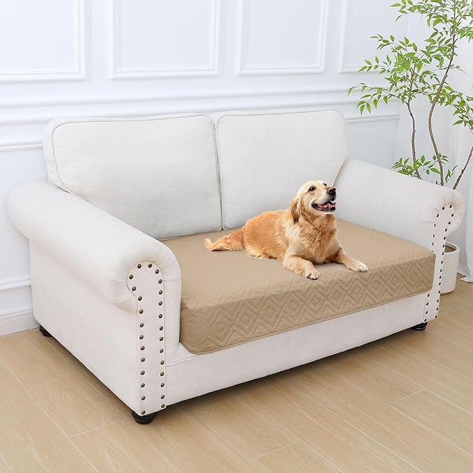 hyha Waterproof Dog Blanket, Soft Dog Bed Cover Pet Blankets, Waterproof Sofa Couch Cover for Dogs Washable, Reversible Pet Couch Covers for Sofa Furniture (30x53 Inch, Taupe/Beige)