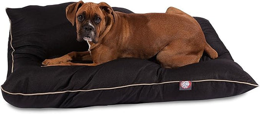 Majestic Pet Rectangle Large Dog Bed Washable – Non Slip Comfy Pet Bed – Dog Crate Bed Super Value Pillow Dog Bed – Dog Kennel Bed for Sleeping 46 x 35 Inch