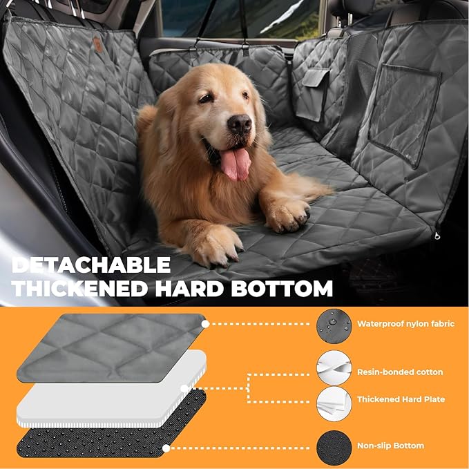 FUNNYFUZZY back seat extender for dogs 100% Waterproof