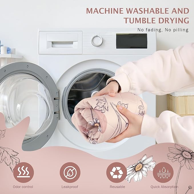 IEUUMLER Washable Pee Pads for Dogs 2 Pack EU007 (Pink 41"X41"-2pcs)