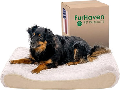 Furhaven Orthopedic Dog Bed for Medium/Small Dogs w/ Removable Washable Cover 23 lbs