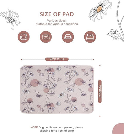 IEUUMLER Washable Pee Pads for Dogs 2 Pack EU007 (Pink 24"X48"-2pcs)