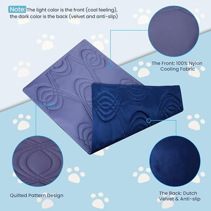 Iced 2.0 Dog Self-Cooling Mat for Small Dog 36" x 23", Pet