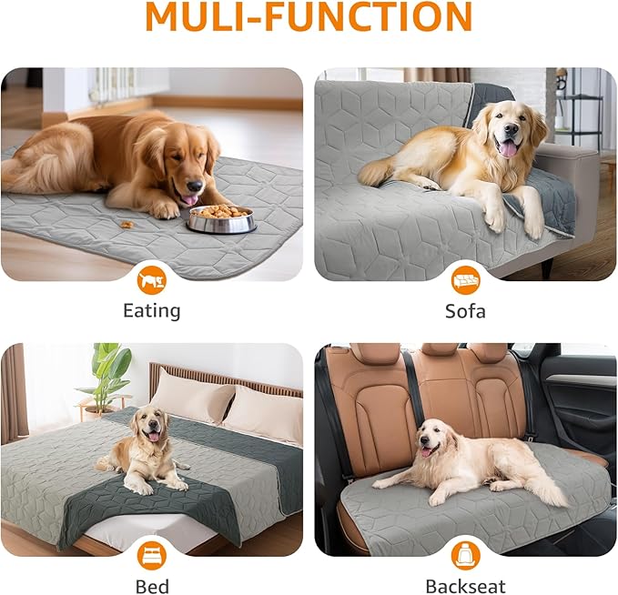 LOOBANI Waterproof Dog Blanket: 2 Pack Washable Pet