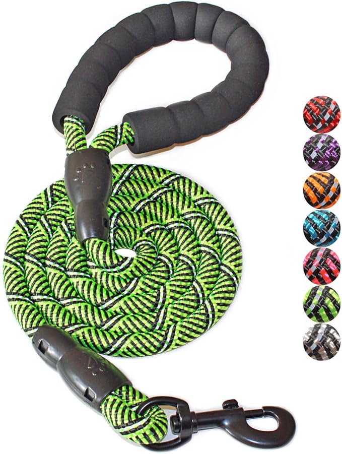 BAAPET 2/4/5/6 FT Dog Leash with Comfortable Padded Handle and Highly Reflective Threads for Small Medium and Large Dogs (5FT-1/2''