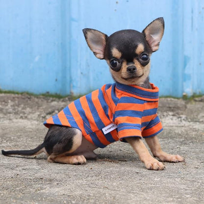 LOPHIPETS 100% Breathable Cotton Striped Dog Tee Shirt