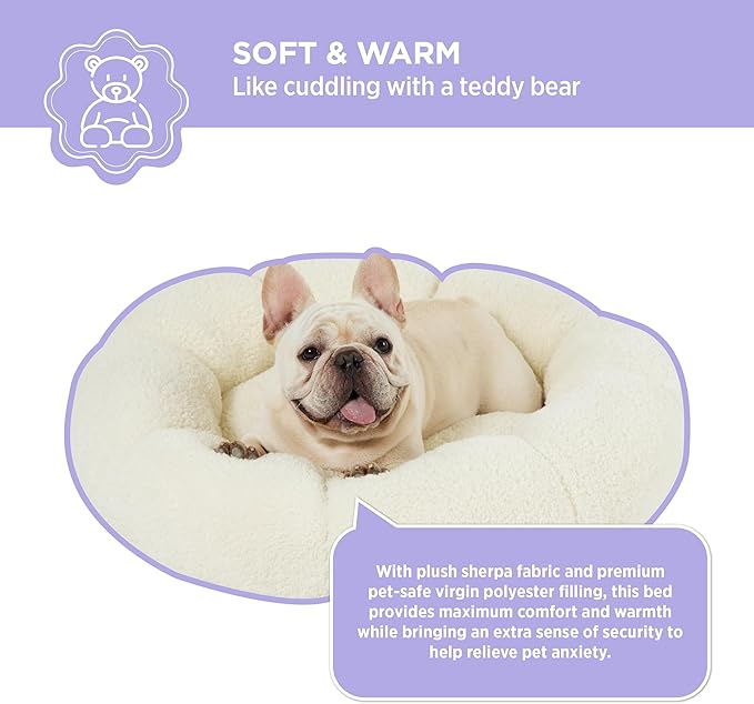 Lesure Calming Medium Dog Bed 45 lbs, 30"