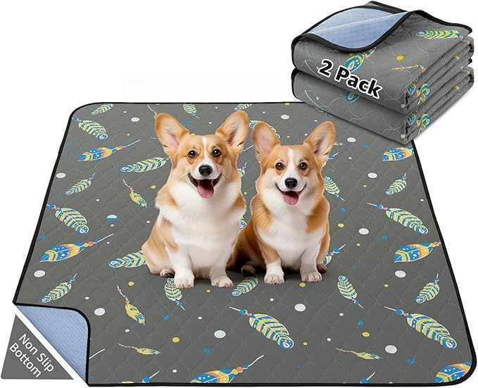 Dog Pee Pads Washable: 2 Pack Reusable Puppy Pads 36x41 Inch