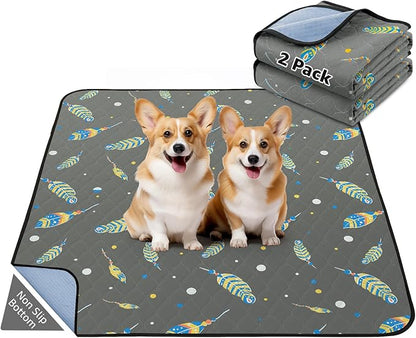 Dog Pee Pads Washable: 2 Pack Reusable Puppy Pads 36x41 Inch