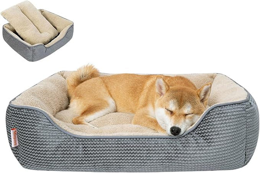 Miguel Dog Bed with Removable Cushion/Pillow for Medium Small Dogs 30 Inch