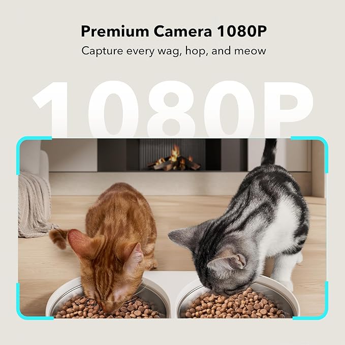 PETLIBRO Automatic Cat Feeder with Camera for Two Cats, 1080P HD Video with Night Vision, 5G WiFi Pet Feeder with Phone APP Control, 2-Way Audio for Cat & Dog, Low Food & Motion & Sound Alerts