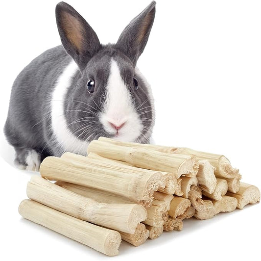 Niteangel Natural Bamboo Chew Toys for Rabbits, Chinchilla, Guinea Pigs and Other Small Animals