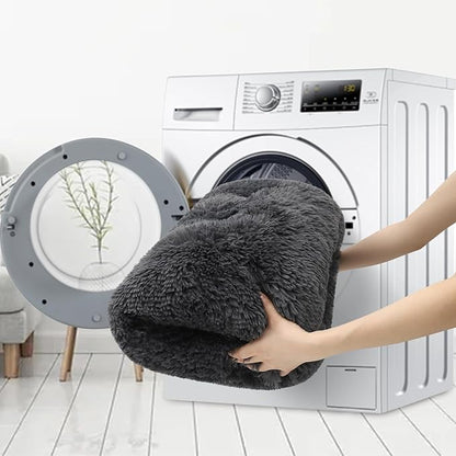 KSIIA Dog Crate Bed Washable Dog Beds for Medium Dogs Deluxe Plush Fluffy Comfy Thick Kennel Pad Anti-Slip & Anti-Scratch Pet Sleeping Mat 29 x 21 Inch,