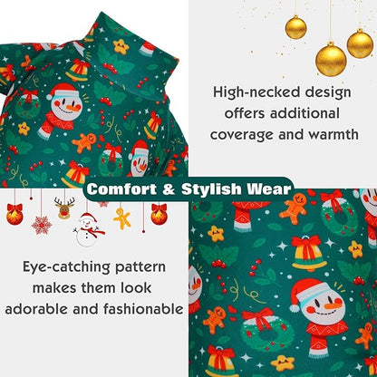 CuteBone Turtleneck Dog Pajamas Pet Clothes Thermal Dralon Onesie Cashmere High-Necked Puppy Pjs Coat GP09M