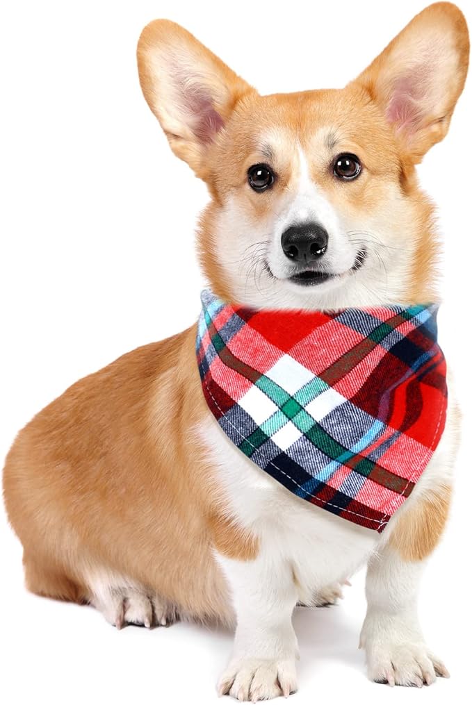 Christmas Dog Bandanas 6 Pieces Style,16.1 Inch)