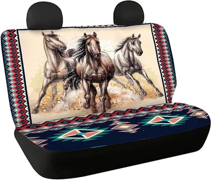 Doojoayie Aztec Horse Car Seat Cover for Rear