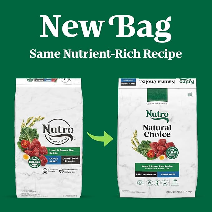 Nutro Natural Choice Adult Large Breed Dry Dog Food, Lamb and Brown Rice Recipe, 36 lb. Bag