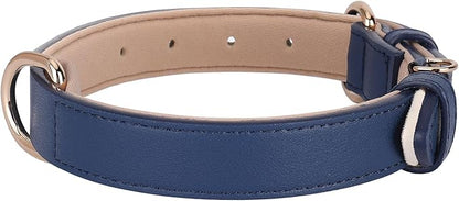 WHIPPY Soft Padded Leather Dog Collar for Small Medium Large Dogs Heavy Duty Dog Collar with Adjustable Rust-Proof Metal Hardware