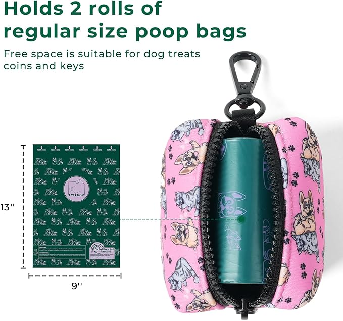 Dog Poop Bag Dispenser with 30 Bags
