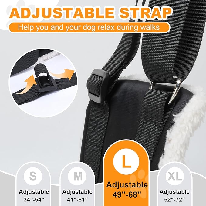 Adjustable Dog Lift Harness Dog Sling for Large Dogs Hind Leg Support Soft Lift Support and Rehab Harness for Weak Rear Legs, Helps Senior, Injured, Disabled and After ACL Surgery Dogs Large