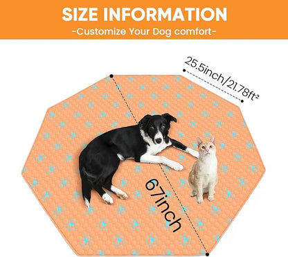 PJYucien Reusable Pee Pads for Dogs 26'' Per 67'' Diagonal 24'' Width 8 Panels