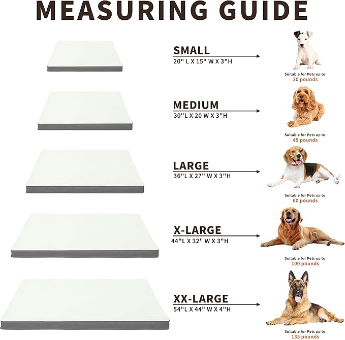 Easy-Going Dog Bed for Large Dogs (36x27x3 in,