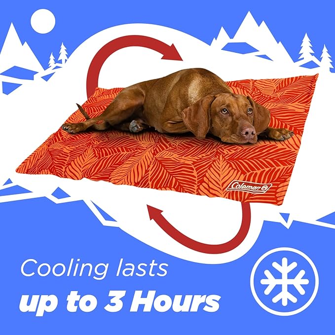Coleman Reversible Cooling Pet Mat 24" x 30", Red