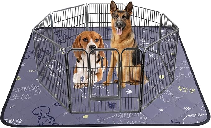 IEUUMLER Washable Pee Pads for Dogs Extra Large 71" x 71" 1 Pack EU007 (Gray 71"X71"-1pcs)