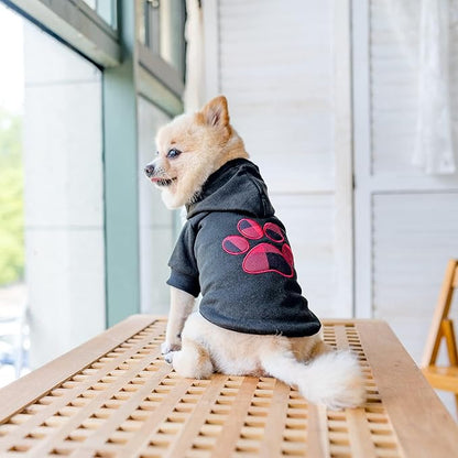 KOOLTAIL Plaid Dog Hoodie Pet Clothes Sweater with Hat and Pocket for Small Medium Large Size Dogs