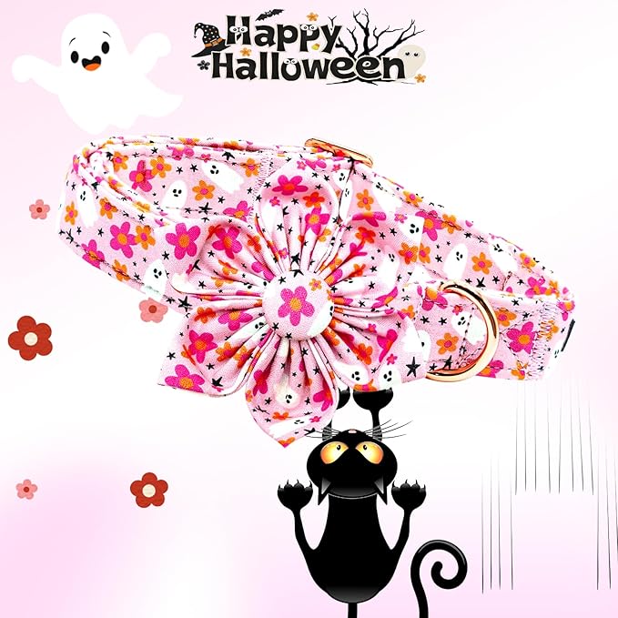 Lionheart glory Premium Halloween Dog Collars Flower Dog
