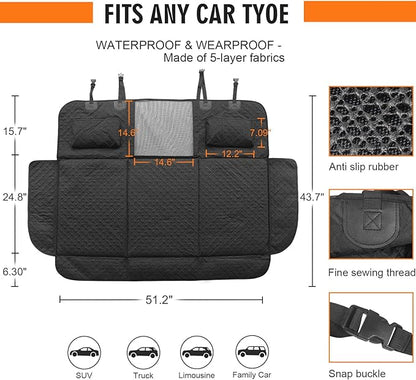 Back Seat Extender for Dogs 330lb, Waterproof