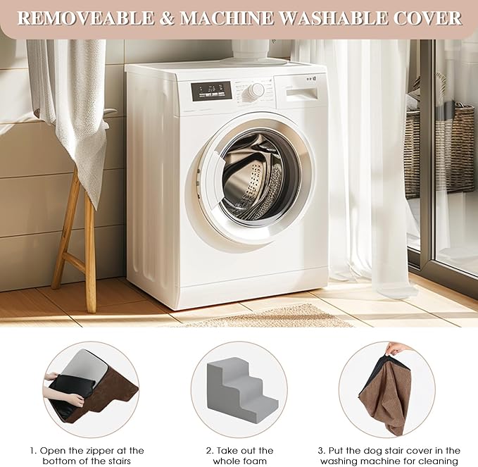 Dog Steps for High Bed 5-Steps Pet 23" H