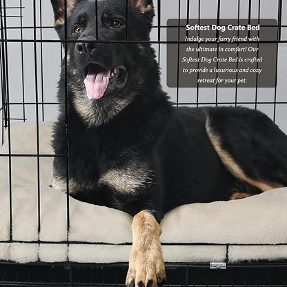 nononfish Large Dog Crate Pads 48 x 30 Washable with Anti-Slip Bottom fit Metal Dog Crates or Kennel 48inch Kennel